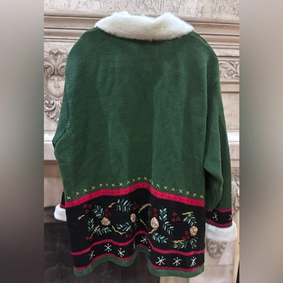 Handknit Cardigan Sweater Size 3X by Storybook Kruts Vintage 90’s - Picture 8 of 16